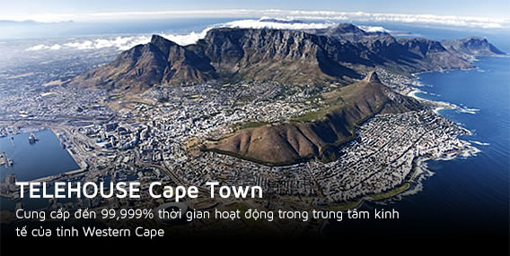 TELEHOUSE Cape Town – Cung cấp đến 99,999% thời gian hoạt động trong trung tâm kinh tế của tỉnh Western Cape